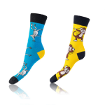 Veselé ponožky 2 páry CRAZY SOCKS 2x - BELLINDA - sivé 43 - 46