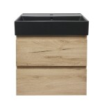 Kúpeľňová skrinka 2 zásuvková s umývadlom SAT B-Way 59x50x45 cm dub mat BWAY260OAKU2BB BWAY260OAKU2BB
