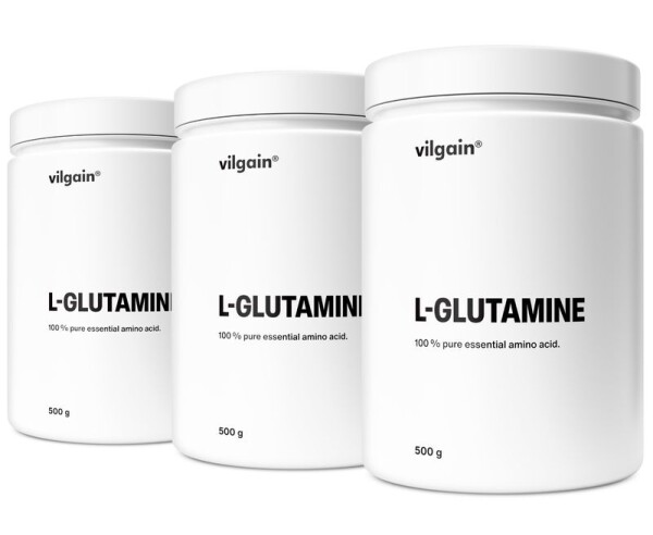 Vilgain L-Glutamín – 3× bez príchute 500 g