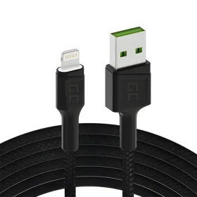 Green Cell GC Ray KABGC05 čierna / Dátový kábel / USB-A - Lightning / 1,2 m / LED podsvietenie (KABGC05)