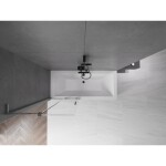 MEXEN/S - Velar L dvojkrídlová posuvná vaňová zástena 80 x 150, transparent, grafit kartáčovaná 896-080-003-01-66