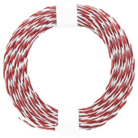 Donau Elektronik 210-05 opletenie / lanko 2 x 0.04 mm² + 2 x 0.04 mm² červená, biela 10 m; 210-05