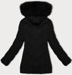 Čierna dámska zimná plus size bunda s kapucňou S'west (B8300-1) odstíny černé 50