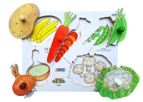 Just Jigsaws 151 Lúpeme a krájame plodiny 2 - drevené doskové puzzle