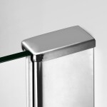 H K - Vaňová zástena S2 STRIPE 120x140cm - dvojdielna sklopná, číre sklo so vzorom, varianta pravá SE-S2STRIPE-12