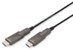 Digitus HDMI AOC čierna / Kábel / Hybridný optický / 4K/60Hz / 18 Gbit/s / odnímateľné konektory / 30 m (AK-330127-300-S)