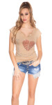 Sexy Love KouCla" Shirt with rhinestones S/M