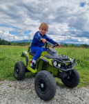 Mamido Elektrická štvorkolka ATV nafukovacie kolesá zelená