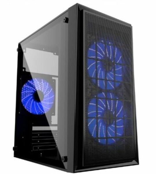 Gembird CCC-FORNAX-950B Fornax 950B čierna / micro-ATX / 3x 120 / 2x USB3.0 / bez zdroja / priehľadná bočnica (CCC-FORNAX-950B)