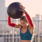Kompresné legíny SPORT RASL-11016RD Červený vzor - Reebok XL červená vzor