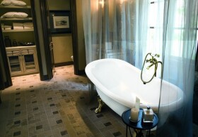 BESCO - Voľne stojaca vaňa AMELIA (ALIANO) - Farba - Biela, Nožičky k vani - Zlaté, Rozmer vane - 190 × 77 cm VANALI190Z