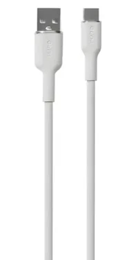Puro Soft biela / Dátový kábel USB-A na USB-C / 1,5 m (PUUSBCICONWHI)