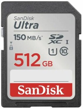 SanDisk Ultra SDXC 512GB / Class 10 / rýchlosť prenosu 150 MB/s / vhodné pre FullHD (SDSDUNC-512G-GN6IN)