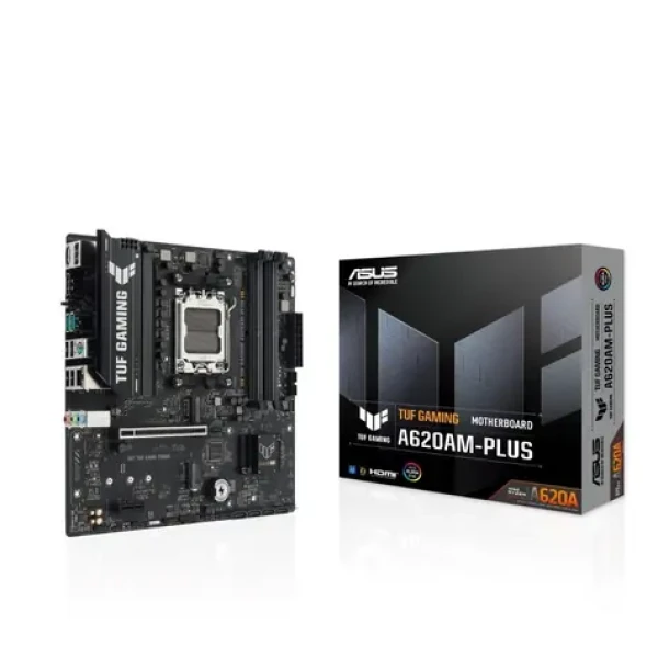 ASUS TUF GAMING A620AM-PLUS / AMD A620 / sc.AM5 / DDR5 / mATX / m.2 / SATA III / 4x USB 2.0 / HDMI + DP (90MB1N30-M0EAY0)