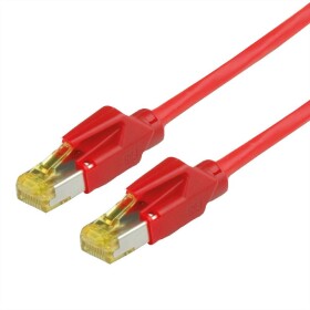 Secomp 21.05.9501 RJ45 sieťové káble, prepojovacie káble CAT 6A S/FTP 0.50 m červená (jasná) dvojžilový tienený, bez halogénov, samozhášavý 1 ks; 21.05.9501