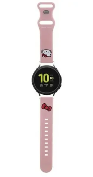 Hello Kitty Silikónový remienok Kitty Head 22mm ružový / Remienok / Univerzálny / Silikón (HKUWMSCHBLP)