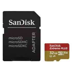 SanDisk Extreme Plus microSDHC 32GB + adaptér / Class 10 / UHS-I U3 / V30 / A1 / 95MB / s / vhodné pre 4K (SDSQXBG-032G-GN6MA)