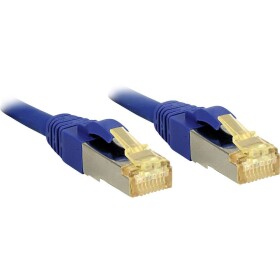 LINDY 47281 RJ45 sieťové káble, prepojovacie káble CAT 6a (surový kábel CAT 7) S/FTP 5.00 m modrá s ochranou 1 ks; 47281