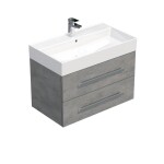 Kúpeľňová skrinka s umývadlom SAT Cube Way 80x53x46 cm betón mat CUBE46802BESAT CUBE46802BESAT