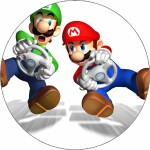 Jedlý papier Super Mario a Luigi skákajúci 19,5 cm - Pictu Hap - Pictu Hap