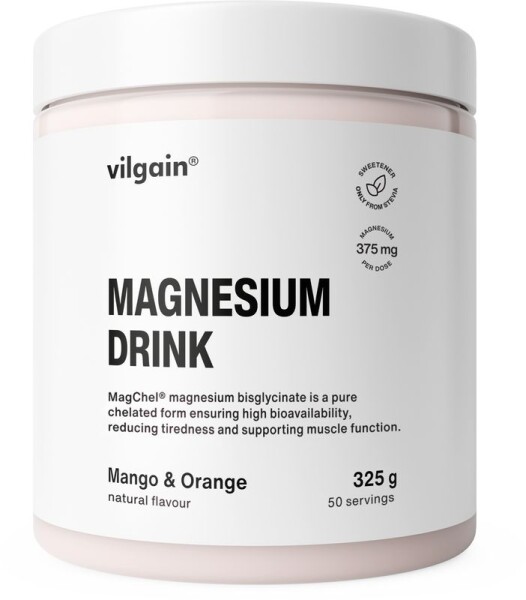 Vilgain Magnesium Drink – Mango a pomaranč 325 g