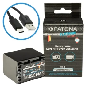 Patona NP-FV70A Platinum / Batéria pre foto Sony / 2060 mAh / Li- ION / USB-C nabíjanie (PT1394)
