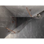 MEXEN/S - Lunar sprchovací kút päťboký krídlový ľavá 100 x 100, transparent, meď kartáčovaná 831-100L-100P-65-00-L