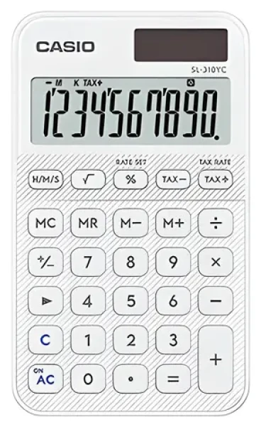 Casio SL 310 YC WE biela / Kalkulačka / desaťmiestna / duálne napájanie (SL 310 YC WE)