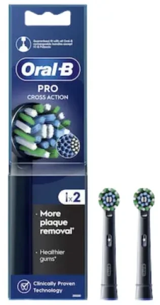 Oral-B EB50BRB-2 CrossAction čierna (2 ks) / Náhradná hlavica kefky / pre Oral-B CrossAction (EB50BRB-2)