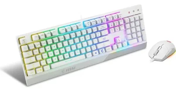 MSI Vigor GK30 COMBO biela / Herný drôtový set / RGB podsvietenie / USB / DE layout (S11-04DE305-CLA)