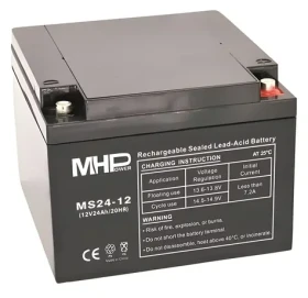 MHPower MS24-12 / Batéria / VRLA AGM / 12 V / 24 Ah / pre UPS (MS24-12)