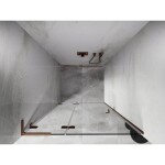 MEXEN/S - Lunar L sprchové dvere krídlové ľavé 115, transparent, meď kartáčovaná 834L-115-000-65-00-L