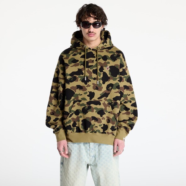 Mikina A BATHING APE 1St Camo Jacquard One Point Relaxed Fit Pullover Hoodie UNISEX Green S