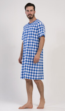Pánska nočná košeľa Karlos - Vienetta 3XL modrá kostka