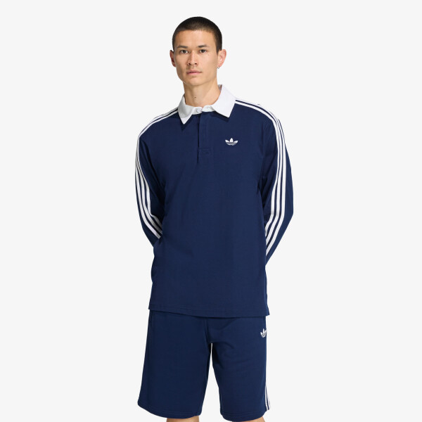 Tričko adidas 3-Stripes Rugby Longsleeve Polo Night Indigo M