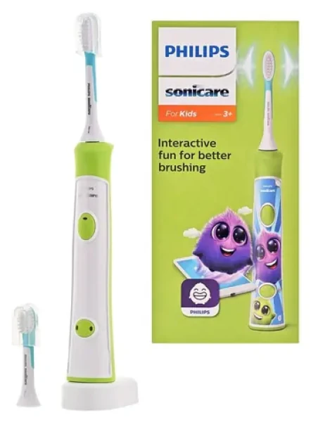 Philips Sonicare For Kids HX6352/11 zelená / Elektrická zubná kefka / detská / sonická / Bluetooth / dobíjacia batéria (HX6352/11)