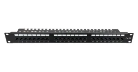 Lanview LVR-CAT5E-UTP-LSA čierny / Patch panel / 24 portov / CAT5e / U/UTP / 1U / 19" (LVR-CAT5E-UTP-LSA)
