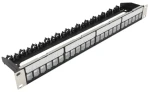 Xtendlan 19" čierna / Patch panel / 24 portov / tienený / 4X vyberateľný modul / 1U (PP19-24N-N)