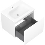 MEXEN/S - Orio kúpeľňová skrinka 60 cm s umývadlom Vela, 1 šuplík, biela mat 91A10-06047-1-BF01-W23M01