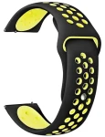 Beline Sport Silicone čierno-žltý / Remienok pre smartwatch / 20mm / silikón