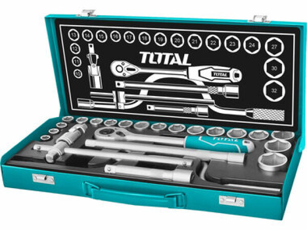 TOTAL-TOOLS Hlavica nástrčné 1/2" / sada 24ks (THT141253)