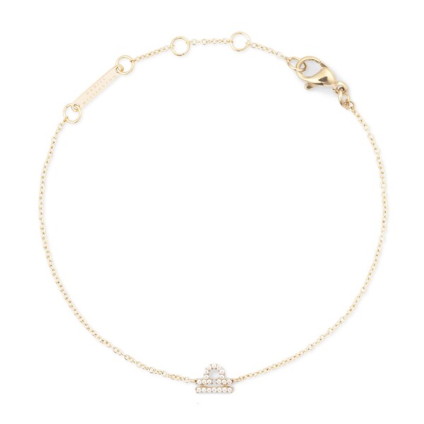 Daniel Wellington Pozlátený retiazkový náramok znamenia Váhy Crystal Zodiac DW00400913