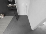 MEXEN/S - Kioto L Sprchová zástena WALK-IN 90 x 200, čierny vzor, biela 800-090-103-20-77