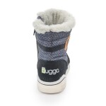 Detské zimné topánky s kožušinou ICEFOX, sťahovacie, bočný zips, BUGGA, B00171-10, čierna - 32