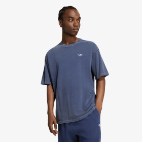Tričko adidas Trefoil Essentials Washed Loose Dropped Shoulder T-Shirt Dark Blue L