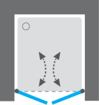 H K - Sprchové dvere dvojkrídlové BLACK SAFIR D2 90, 86-90 x 200 cm SE-BLACKSAFIRD290