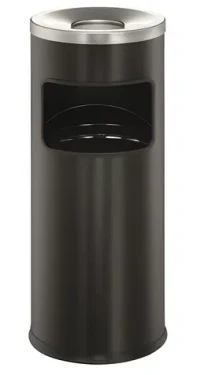 Durable Safe čierna / Odpadkový kôš s popolníkom / okrúhly / 17 l (333201)