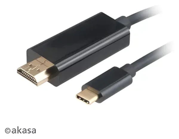 Akasa AK-CBCA12-18BK / Kábel adaptér USB-C na HDMI / 4K @ 60Hz / 1,8 m (AK-CBCA12-18BK)