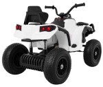 Mamido Elektrická štvorkolka ATV nafukovacie kolesá biela