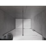 MEXEN/S - Velár posuvné sprchové dvere 130, transparent, grafit metal 871-130-000-01-95